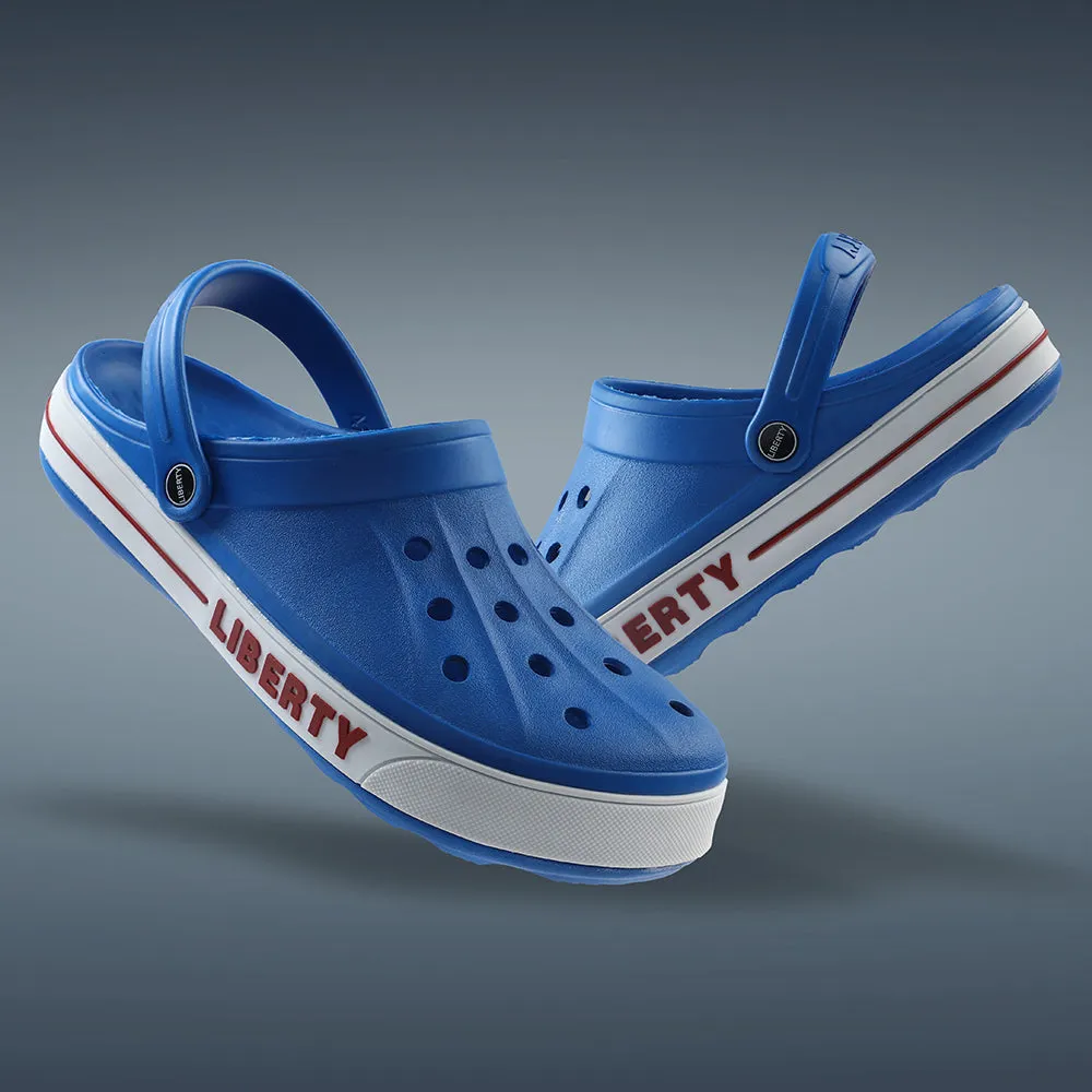 A-HA Blue Casual Slip-on Clogs For Men LITEWALK By Liberty