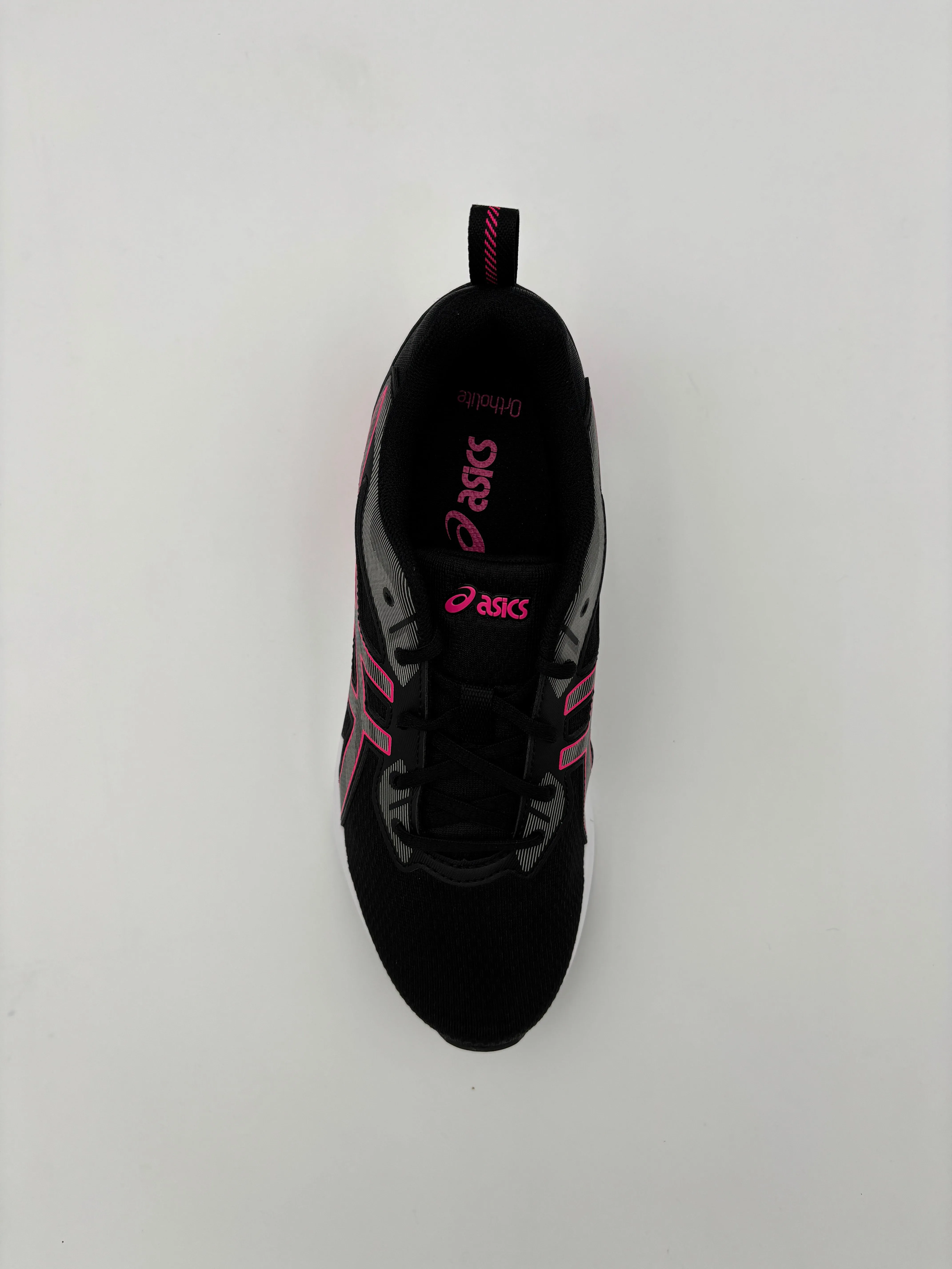 ASICS KID'S GEL QUANTUM 90 GS BLACK/PINK RUNNING SHOES