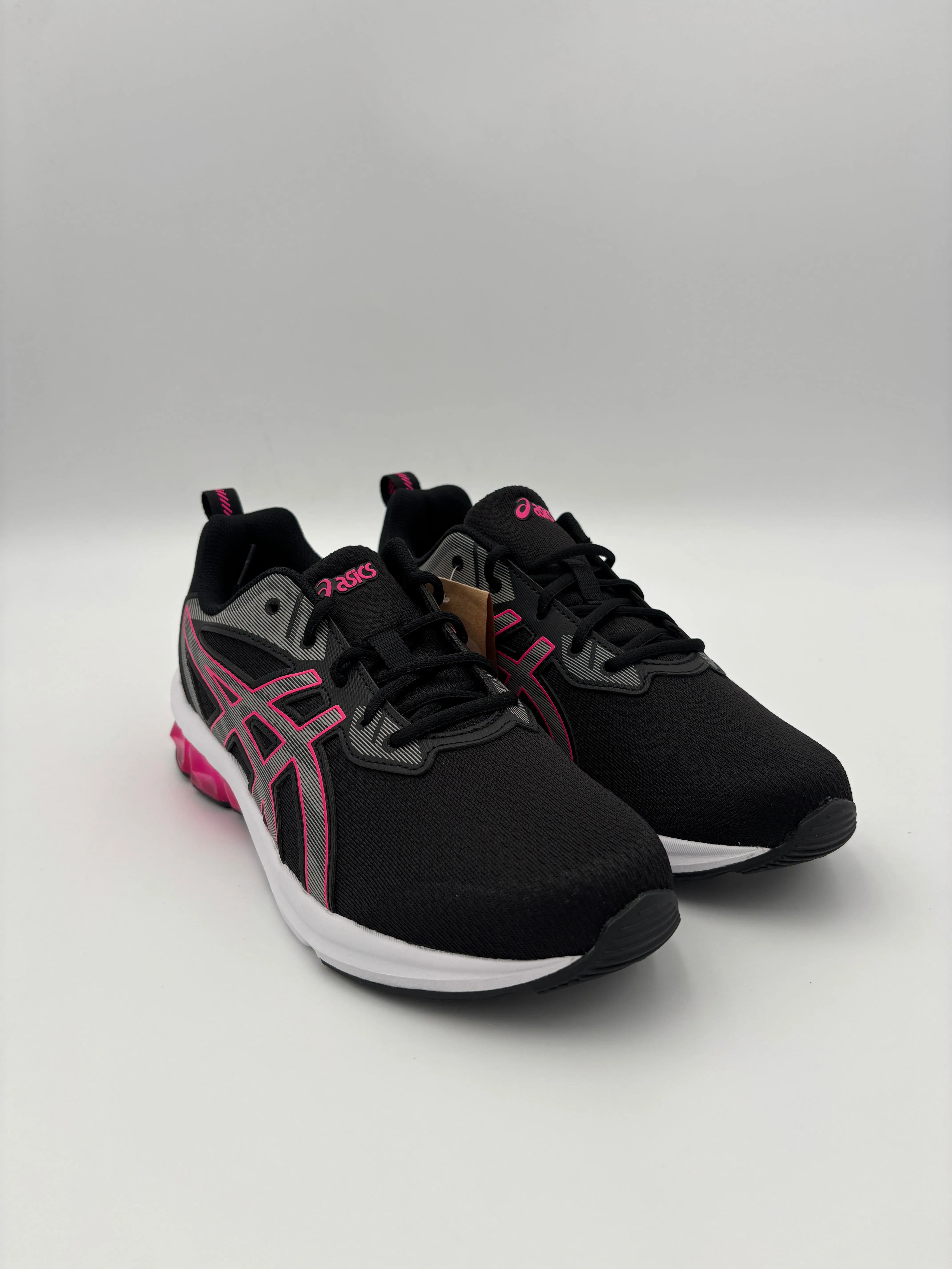 ASICS KID'S GEL QUANTUM 90 GS BLACK/PINK RUNNING SHOES