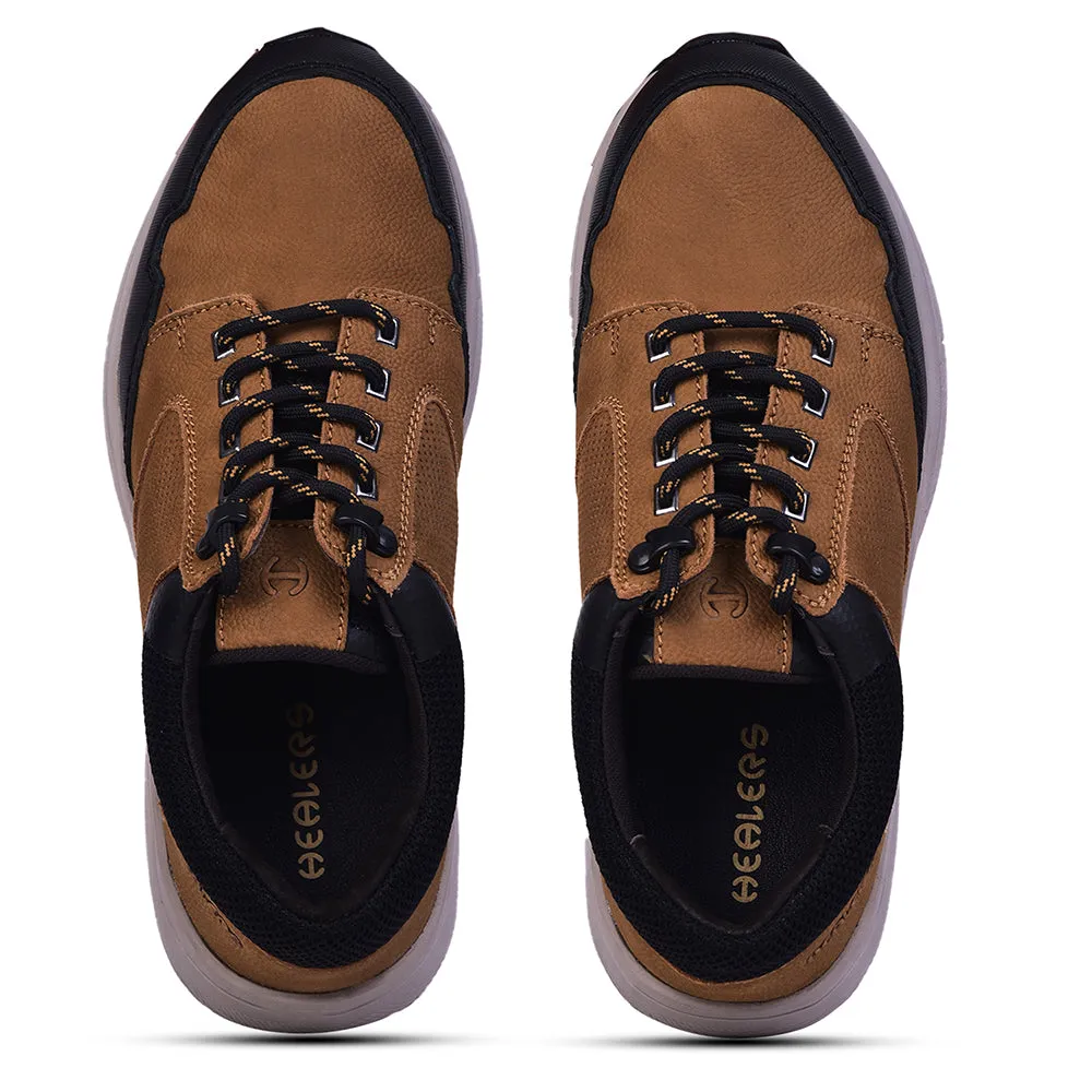 Healers Casual Camel Lacing Shoes For Men A576-05 By Liberty