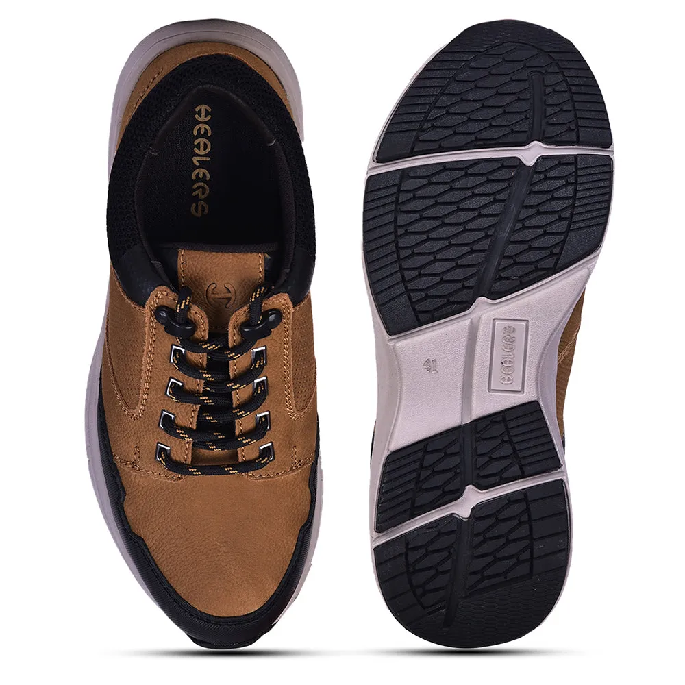 Healers Casual Camel Lacing Shoes For Men A576-05 By Liberty
