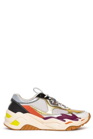 Just Cavalli Colour-Block Lace-Up Chunky Trainers