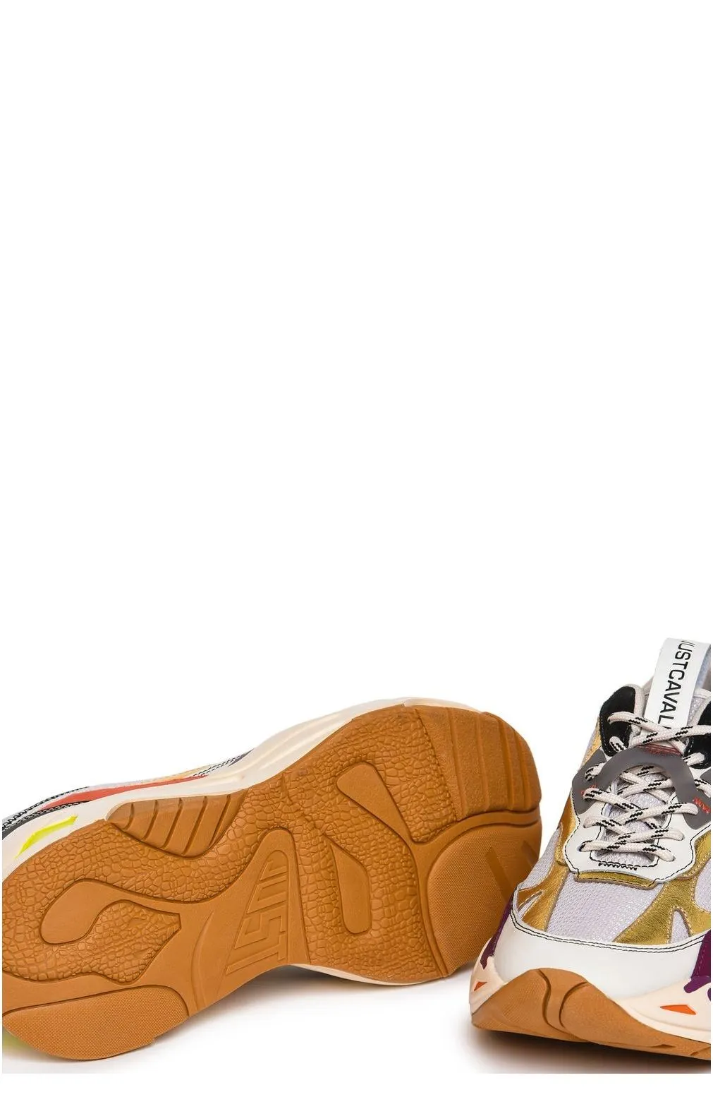 Just Cavalli Colour-Block Lace-Up Chunky Trainers