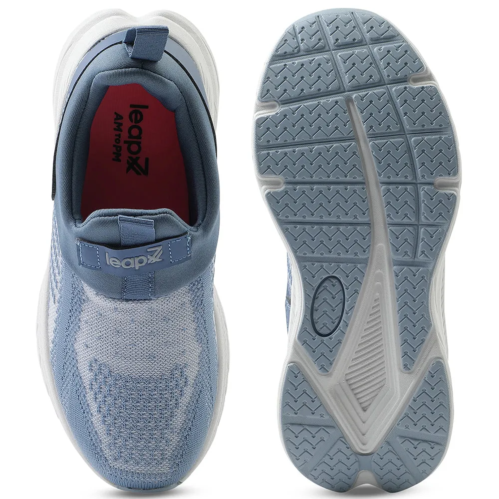 Leap7x Blue Sports Non Lacing Walking Shoes For Women BARCELONAC By Liberty