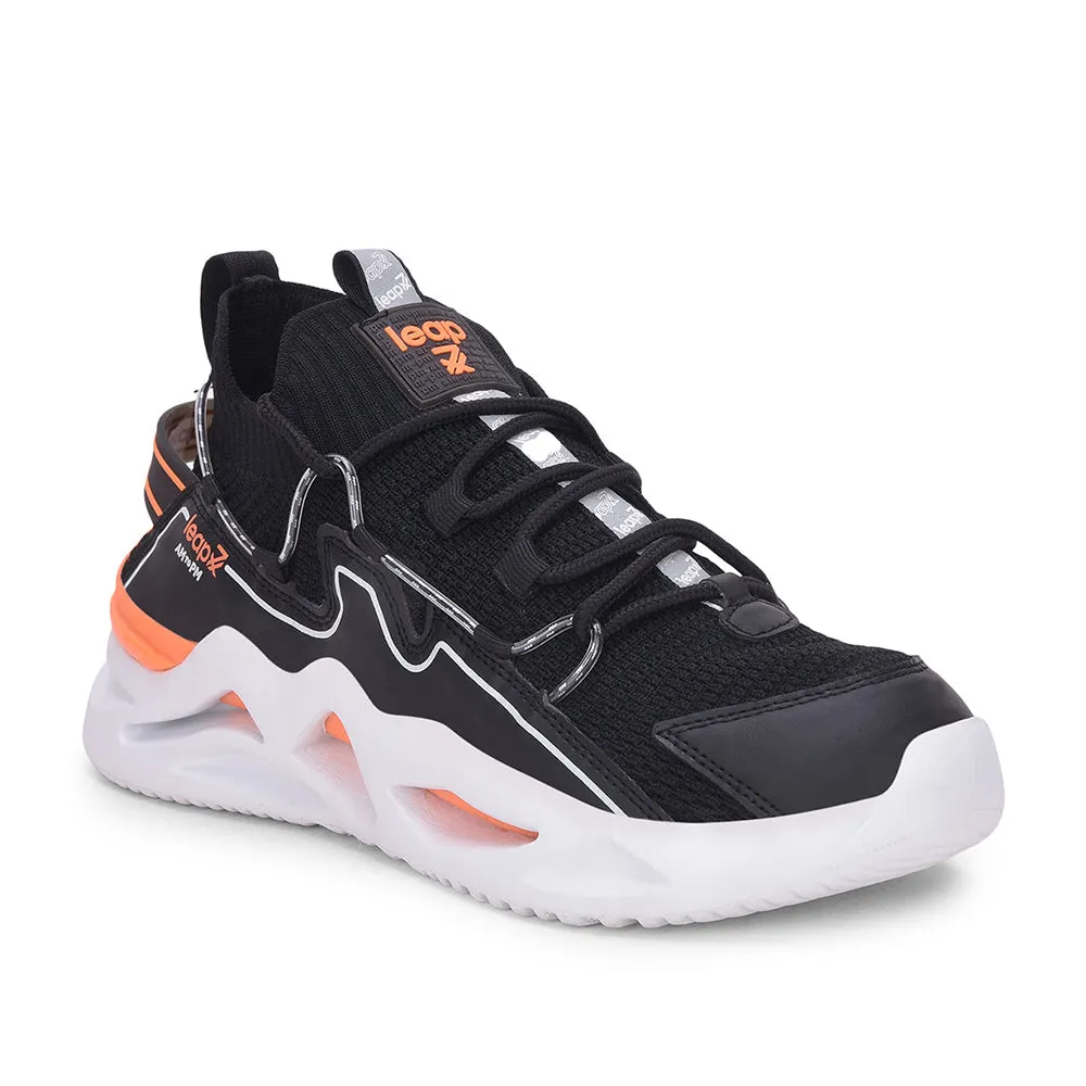 Leap7x Lacing Black Casual Shoes For Men NUCLEAR-1 By Liberty