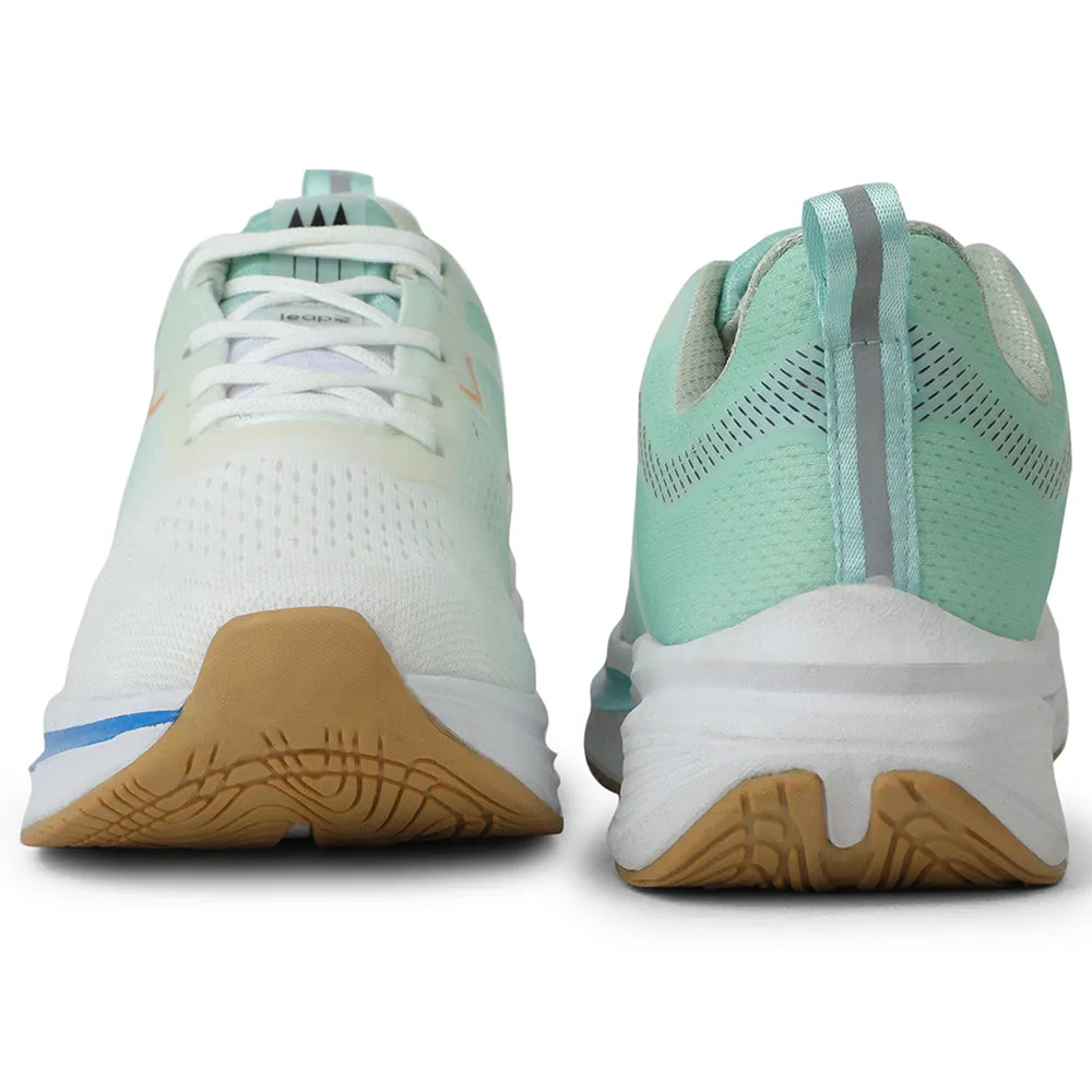 Leap7x Sea Green Sports Lacing Running Shoes For Men PACIFIC-1E By Liberty