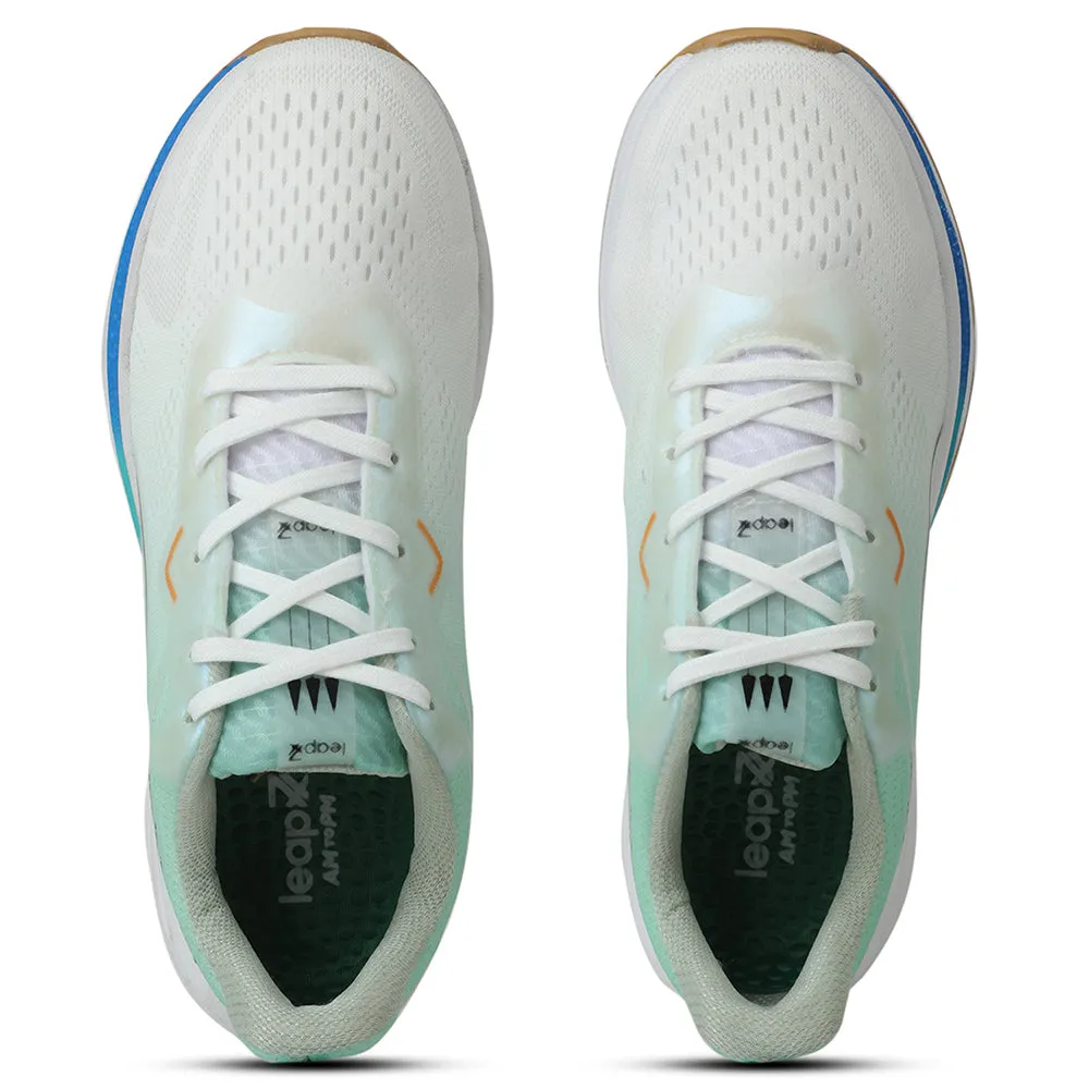Leap7x Sea Green Sports Lacing Running Shoes For Men PACIFIC-1E By Liberty