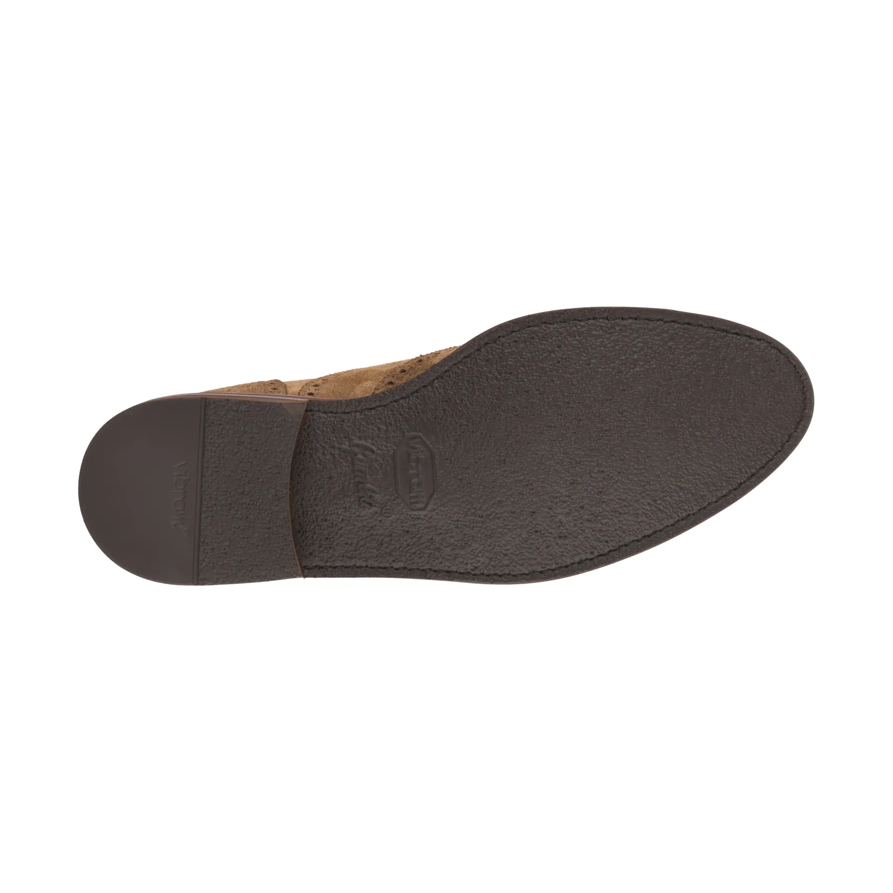 «Libertino» Six-Eyelet Oxford Shoes with Perforated Details and Medallion in Brown