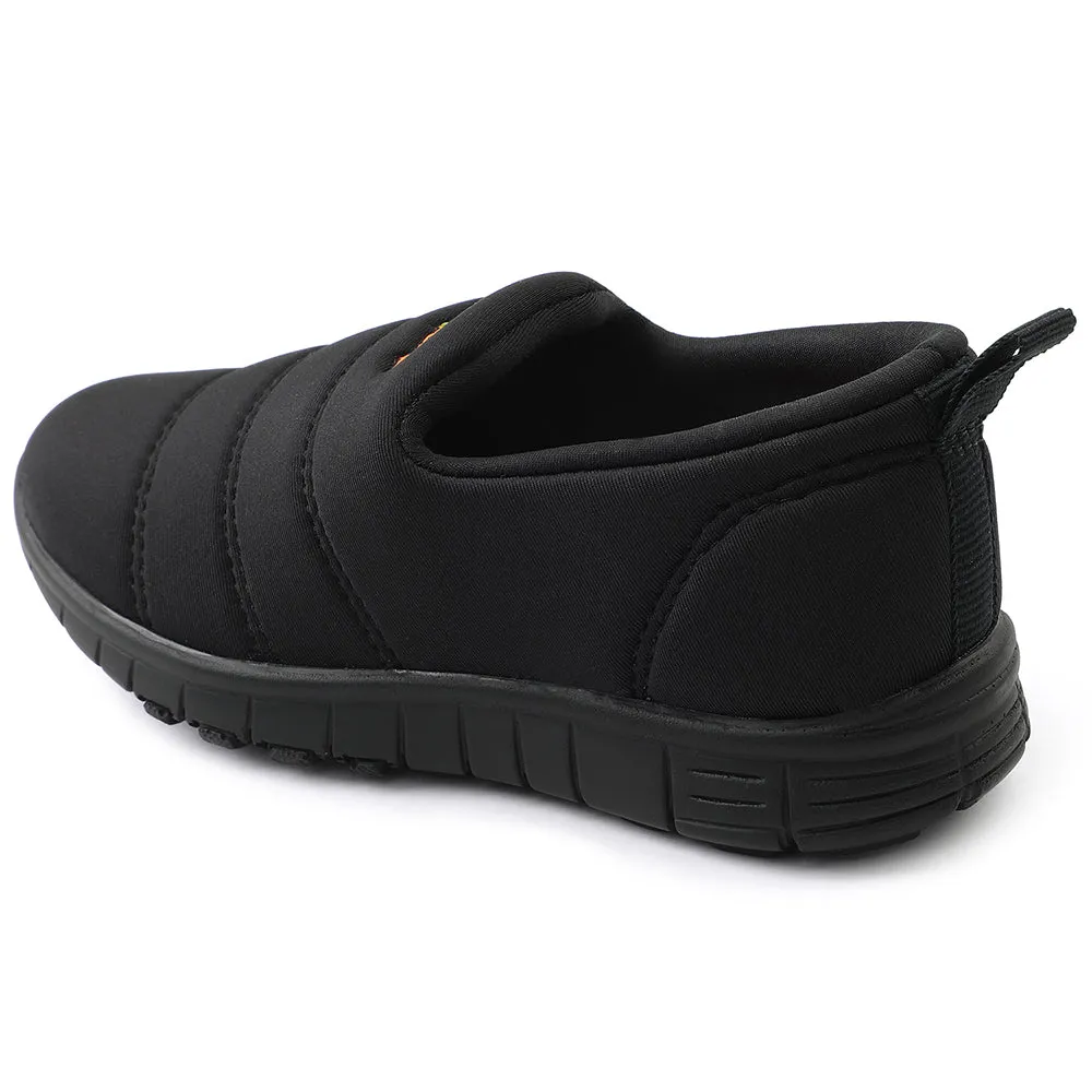 Lucy&Luke Black Sports Non Lacing Walking Shoes For Kids 2123-34 By Liberty