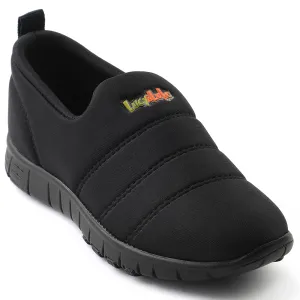 Lucy&Luke Black Sports Non Lacing Walking Shoes For Kids 2123-34 By Liberty