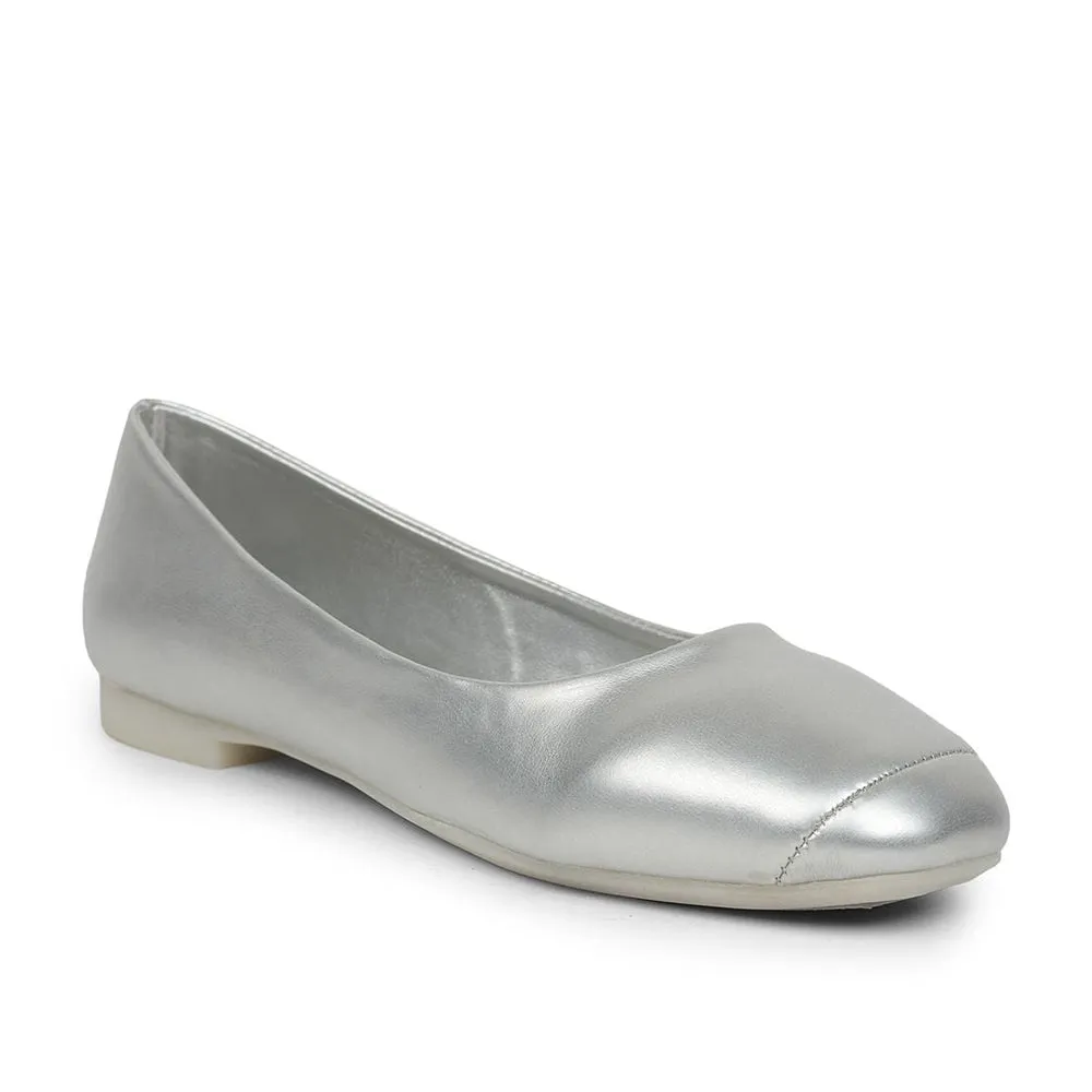 Senorita Fashion (Silver) Ballerina Shoes For Ladies GIF-249 By Liberty