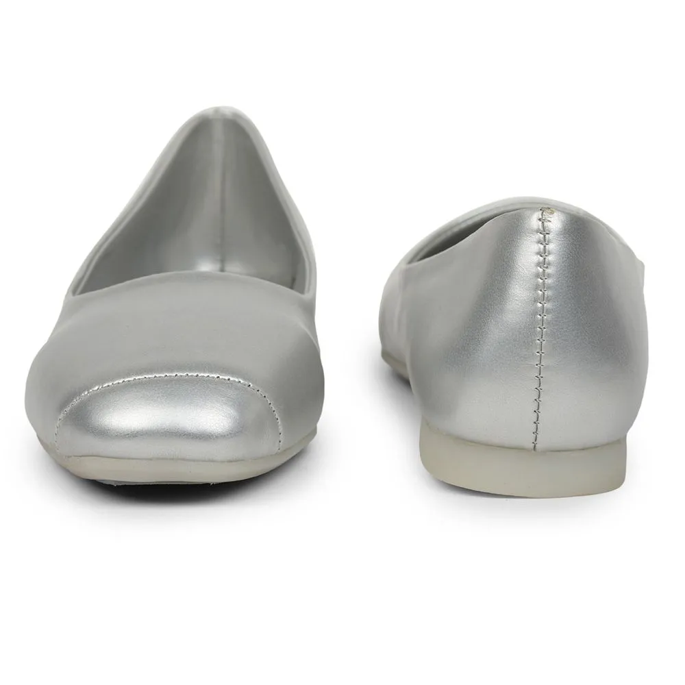 Senorita Fashion (Silver) Ballerina Shoes For Ladies GIF-249 By Liberty