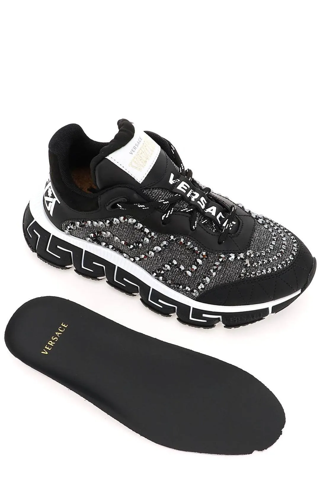Versace Trigreca Round Toe Chunky Sneakers