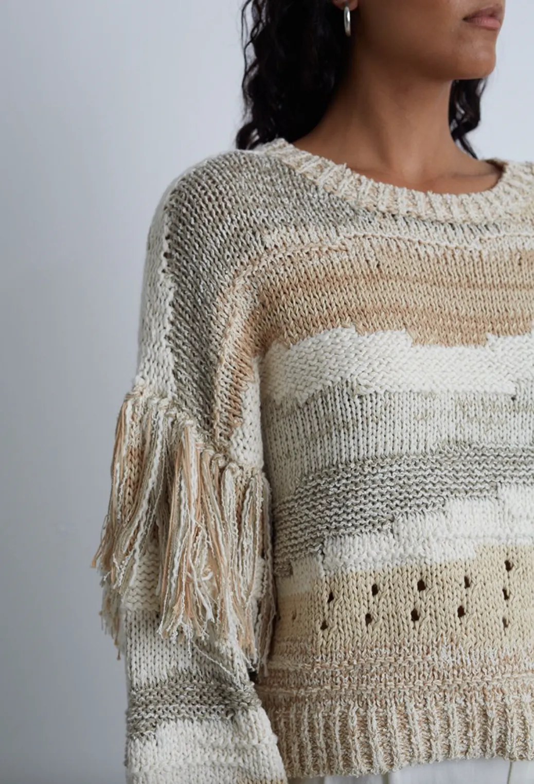 Zora Sweater - Ivory Combo